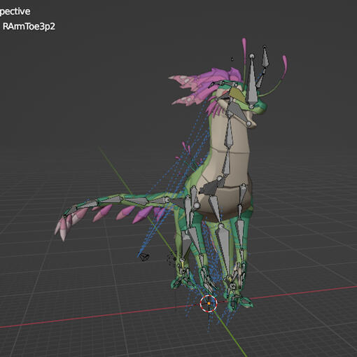 Imported Rig Into Blender With Pose