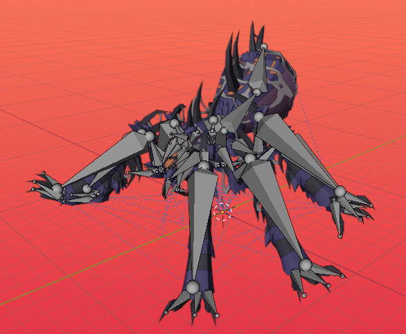 Imported Rig Into Blender With Pose)